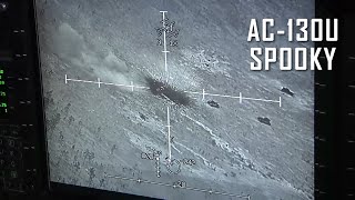 AC130U Spooky Gunship in Action Live Firing [upl. by Carrie]