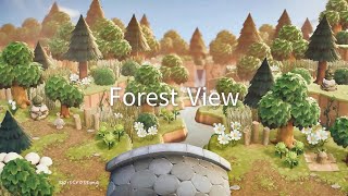 【あつ森】緑生い茂る自然島 自然豊かな森の遠景を作る  Forest Creek  Animal Crossing New Horizons [upl. by Colan]