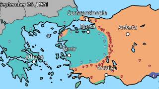 GrecoTurkish War 19191922 animated map every day [upl. by Hunsinger]