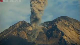 Semeru volcano eruption Java Island Indonesia February 19 2024 [upl. by Adnolor516]