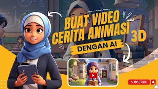 MUDAH BANGET BUAT VIDEO CERITA KARTUN ANIMASI 3D PAKAI AI [upl. by Alves]