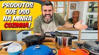 TUDO QUE EU USO NA MINHA COZINHA I PANELAS E UTENSÍLIOS I TOUR COMPLETO I Receitas de Pai [upl. by Gautious486]