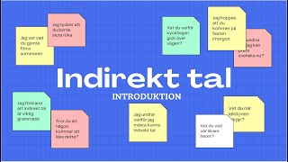 INDIREKT TAL INTRODUKTION [upl. by Ilaw]