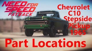 Need For Speed Payback DERELICT CAR PART LOCATIONS CHEVROLET C10 STEPSIDE PICKUP 1965 [upl. by Suoiluj813]