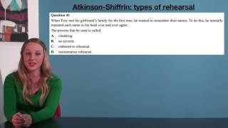 VCE Psychology  AtkinsonShiffrin  Rehearsal [upl. by Ailegra]