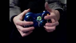 ModdedController360 BlueSilver paint modded Xbox 360 controller reupload [upl. by Mij359]