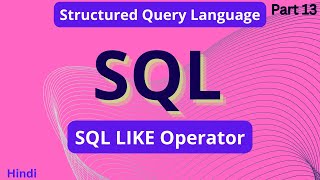 The SQL LIKE Operatorarvindprogramming [upl. by Ave]