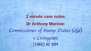 Commissioner of Stamp Duties Qld v Livingston Nature of equitable property interests [upl. by Blackmore289]