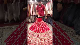 Red Color Lehenga For Brides  Beautiful Lehenga For Wedding Chandni Chowk Lehenga Market [upl. by Marty650]