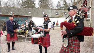 Crags of Tumbledown Mountain by members of Banchory Pipe Band at Crathes Castle April 2023 [upl. by Aniala122]