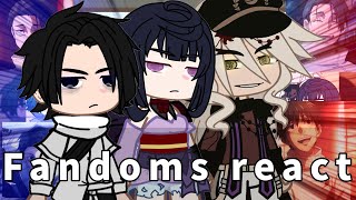 Fandoms react to each other Yuta Okkotsu  Gacha React [upl. by Hoxsie668]