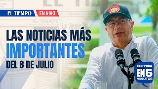 Colombia en 5 minutos Presidente Petro y Rodrigo Londoño se reunieron en la Casa de Nariño [upl. by Oicelem]