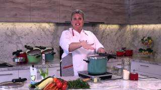 Silit Pressure Cooker Sicomatic T Plus Demonstration Risotto [upl. by Terrill]