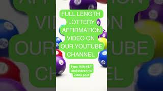 quotWin Big with Lottery Affirmations Manifest Wealth and Prosperity Nowquot manifestation [upl. by Aidualc]