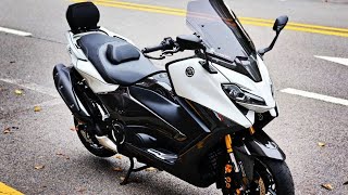 TMAX TECH MAX 562cc 2024 New white color🤍اللون الأبيض الجديد🤍 tmax yamaha [upl. by Dublin]