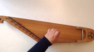 11 String Kantele baltic Zitherlap harp quick demo [upl. by Helli215]