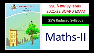 Reduced New Syllabus of SSC Class 10thMaths2 20212022 reducedsyllabus [upl. by Nimzaj545]