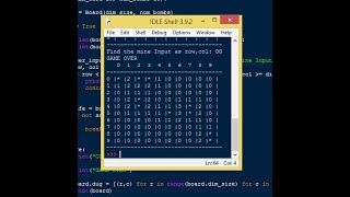 Simple Minesweeper Game using Python [upl. by Yordan547]