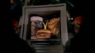 McDonalds Jurassic Park Triple Cheeseburger Meal Commercial 1993 [upl. by Celestyn]