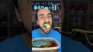 Food ASMR Eating all Blue Snacks food eatingsounds asmr mukbang [upl. by Anuahsat]