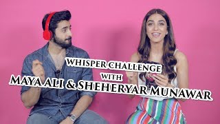 Maya Ali amp Sheheryar Munawar from Parey hut Love  Whisper Challenge  FUCHSIA  FUCHSIA [upl. by Sallie801]