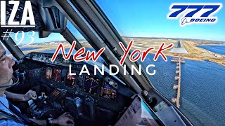 LAST ONE B777 JFK 🇺🇸 New York  LANDING 04R  4K Cockpit View  ATC amp Crew Communications [upl. by Bevvy]