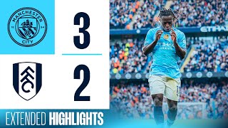 EXTENDED HIGHLIGHTS  Man City 32 Fulham  Kovacic brace in hard fought win [upl. by Enifesoj806]