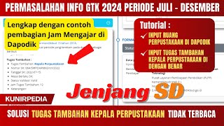 CARA MENGATASI TUGAS TAMBAHAN KEPALA PERPUSTAKAAN TIDAK TERBACA DI INFO GTK PADA JENJANG SD [upl. by Ikcim589]