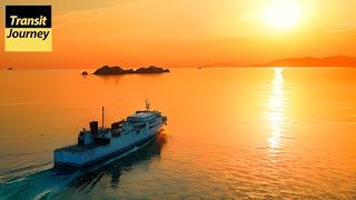 Japans Brand New Ferry with Amazing Sunset Reimeimaru Yawatahama to Beppu [upl. by Ative]