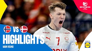 Scandinavian clash at its best 🔥  Norway vs Denmark  Highlights  Mens EHF EURO 2024 [upl. by Atreb]