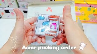 asmr fake packing order lets pack an order with me packingorders papersquishy kawaiisticker [upl. by Tabshey]