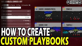 How to Create amp Download Custom Playbooks in College Football 25 [upl. by Amari]