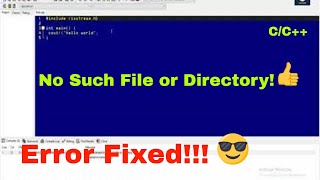 No Such File or Directory Error  C C Compiler  Library found Problem Solved [upl. by Aeresed861]