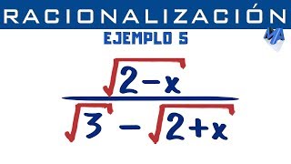 Racionalización de denominadores  Ejemplo 5 Binomio [upl. by Othilie]