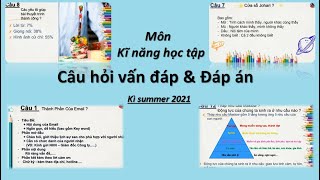 THAM KHẢO Câu Hỏi amp Đáp Án Thi Vấn Đáp Môn KNHTKế hoạch 2 năm 4 tháng tại FPT Polytechnic [upl. by Bigg854]