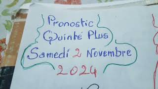 Pronostic quinté plus samedi 2 novembre 2024 [upl. by Cybil]