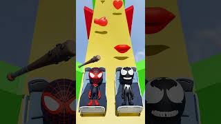 GTA V New Kiss Run  Red Spidey vs Venom Epic Funny Challenge gta [upl. by Tewell]