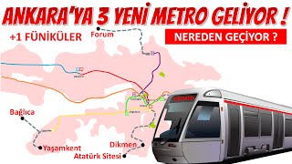 Ankaraya 3 Yeni Metro  1 Füniküler Proje Geliyor Proje İhaleleri Haziranda [upl. by Auhesoj]