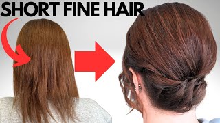 Cute hairstyles for thin hair  fine hair chignon [upl. by Rein634]