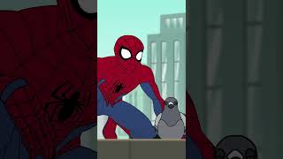 🐦SpiderMan talks to a pigeon [upl. by Dorelia]