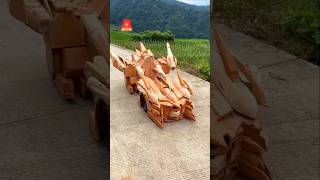 Handmade wooden dragon car 🥰 shorts ytshorts car [upl. by Ennovihs433]