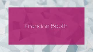 Francine Booth  appearance [upl. by Luther]