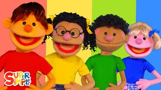 Red Yellow Green Blue featuring The Super Simple Puppets  Kids Songs  Super Simple Songs [upl. by Ardine987]