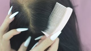 ASMR Scalp Check With Comb Focus Scratching Your Scalp Therapy Sounds For Sleep Faster [upl. by Neemsay]