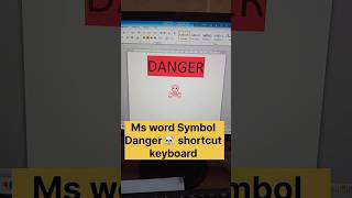 Ms Word Shortcut Key Danger ☠️ Symbol Tricks viralvideo shorts danger shortcutkeys shortvideo [upl. by Minetta]