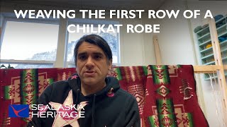 Weaving the First Row of a Chilkat Robe with Tlingit Weaver Laine Rinehart [upl. by Renault]