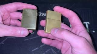 Zippo High Polish Brass Tarnish Progress  4 Weeks [upl. by Azeel978]