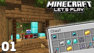 Minecraft Lets Play  Ep 1 WERE SO BACK Minecraft 121 [upl. by Gardel]