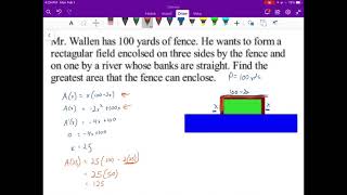 Calculus Lesson 52  Maximization and Minimization Problems [upl. by Thamos676]