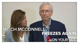 Raw Video Mitch McConnell freezes again during Kentucky press conference [upl. by Erinna]